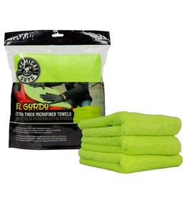 Chemical Guys Mic33303 - El Gordo Extra Thick Professional Microfiber Towel, Green 16.5'' x 16.5'' (3 Pack)
