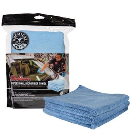 Chemical Guys MICBLUE03 - Workhorse Professional Microfiber Towel, Blue 16'' x 16'' (3 Pack)