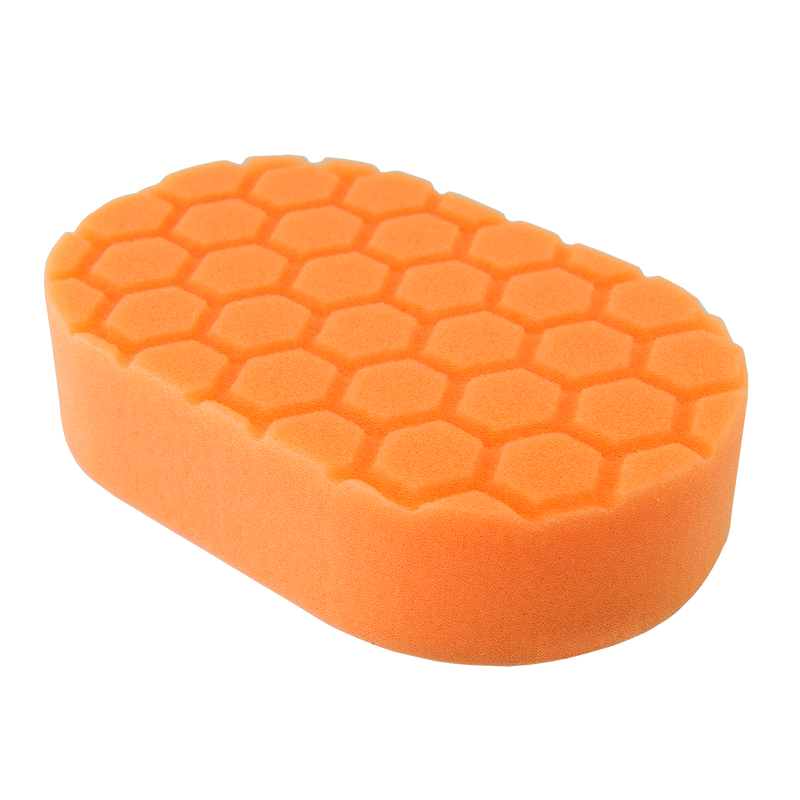 Chemical Guys BUFX_201 Hex-Logic Medium Cutting Hand Applicator Pad, Orange