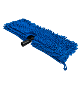 ACC501 - Chenille Wash Mop, Blue with Plastic Head Attachment