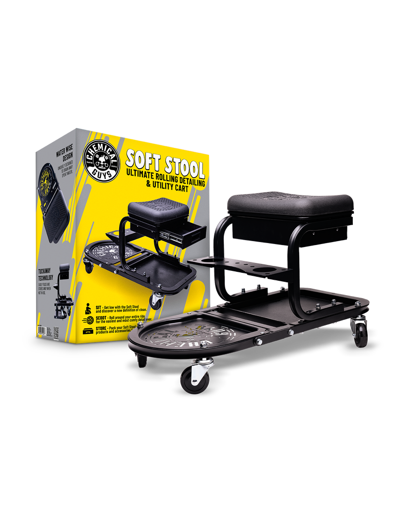 Plastic Car Detailing Stool, Utility Creeper Seat, Detailing Tools