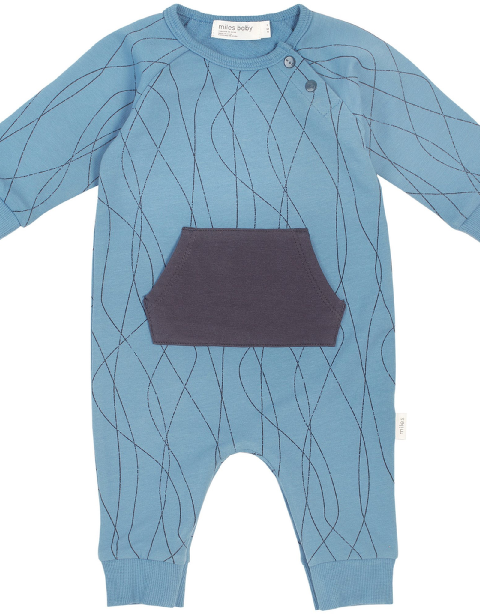 blue long sleeve playsuit