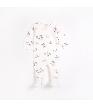 Petit Lem Santa in the Sand Footed Sleeper