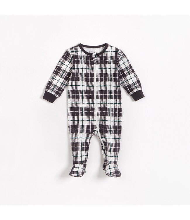 Petit Lem Footed Sleeper Forest Plaid