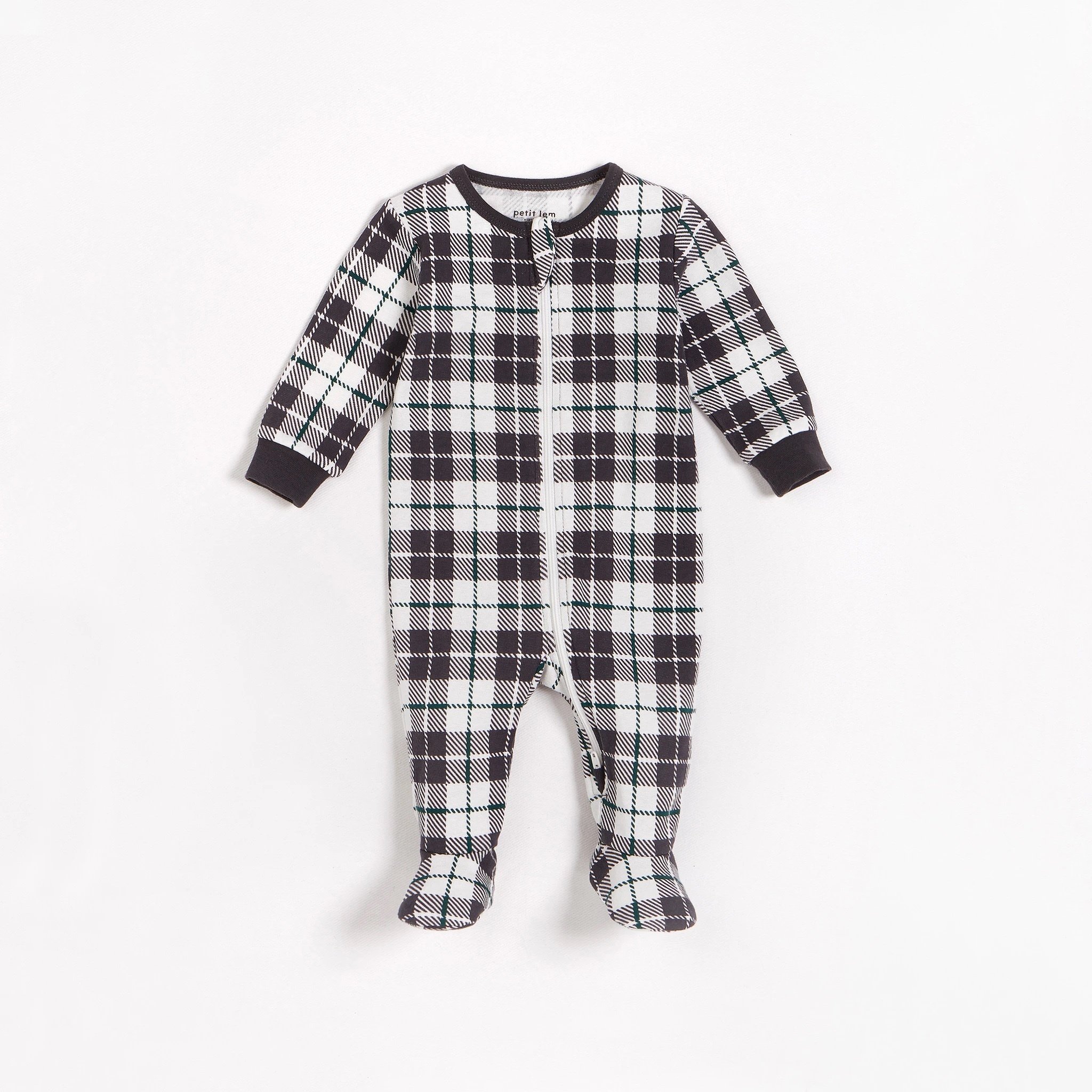 Petit Lem Forest Plaid Footed Sleeper