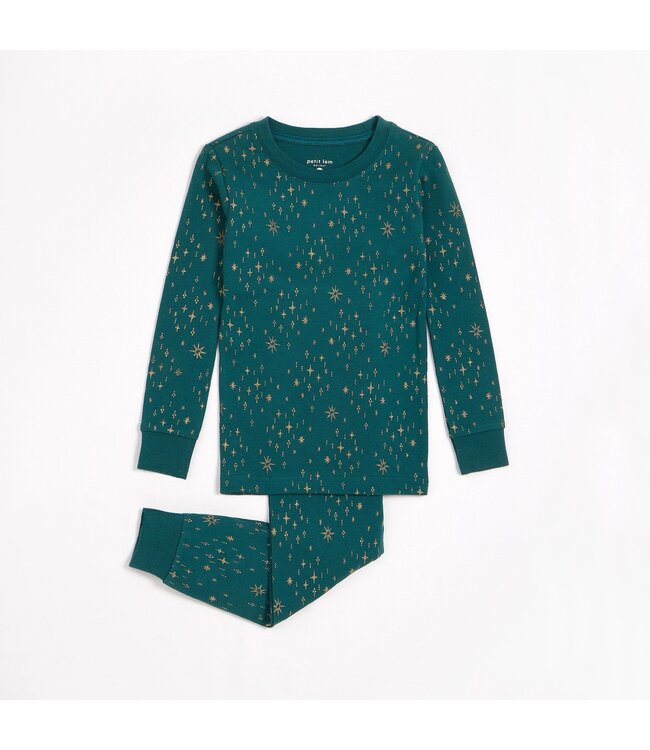 Petit Lem Twinkle Stars on Forest PJ Set