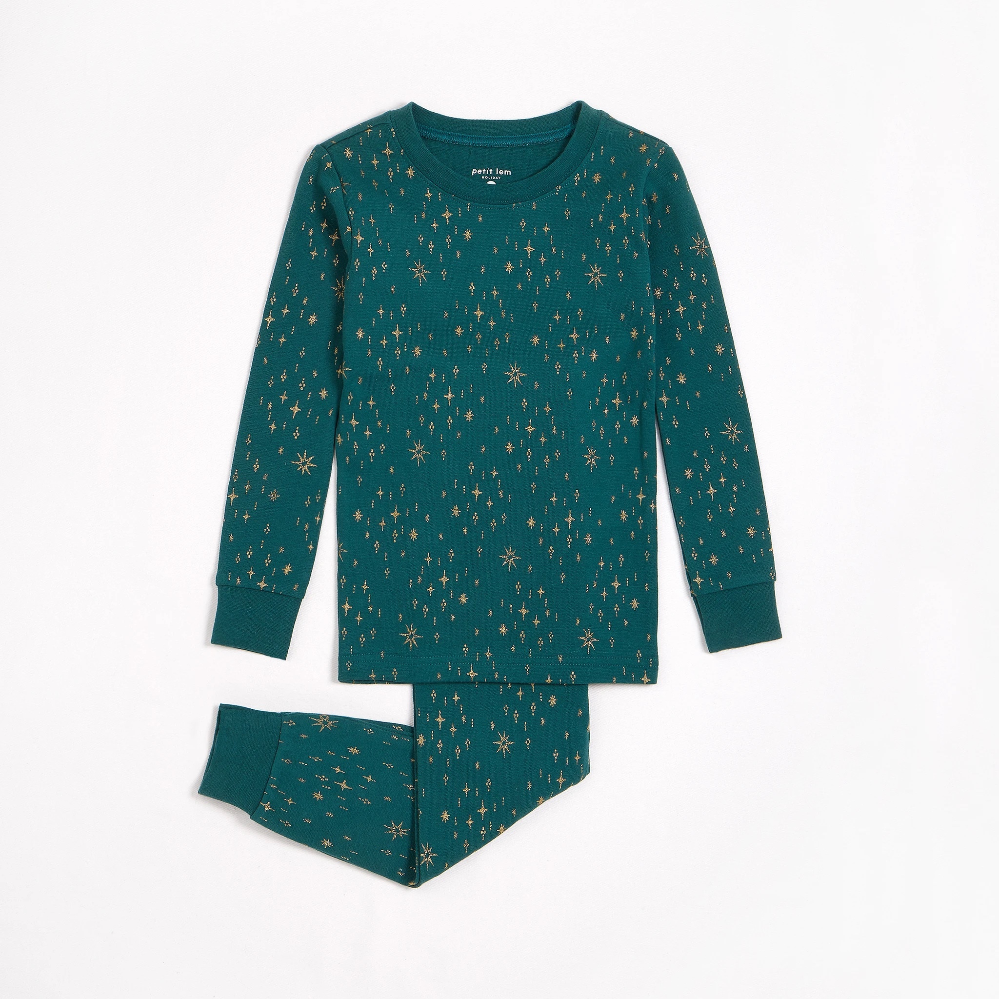 Petit Lem Twinkle Stars on Forest PJ Set