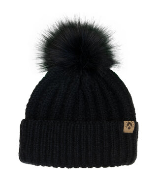 Calikids Knit Fur Pom Pom Hat