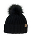 Calikids Knit Fur Pom Pom Hat