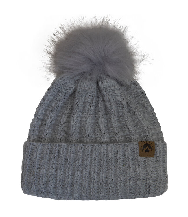 Calikids Knit Fur Pom Pom Hat