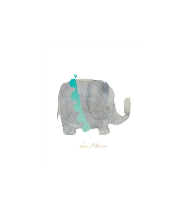 E.Frances Paper Welcome Little One Elephant Card