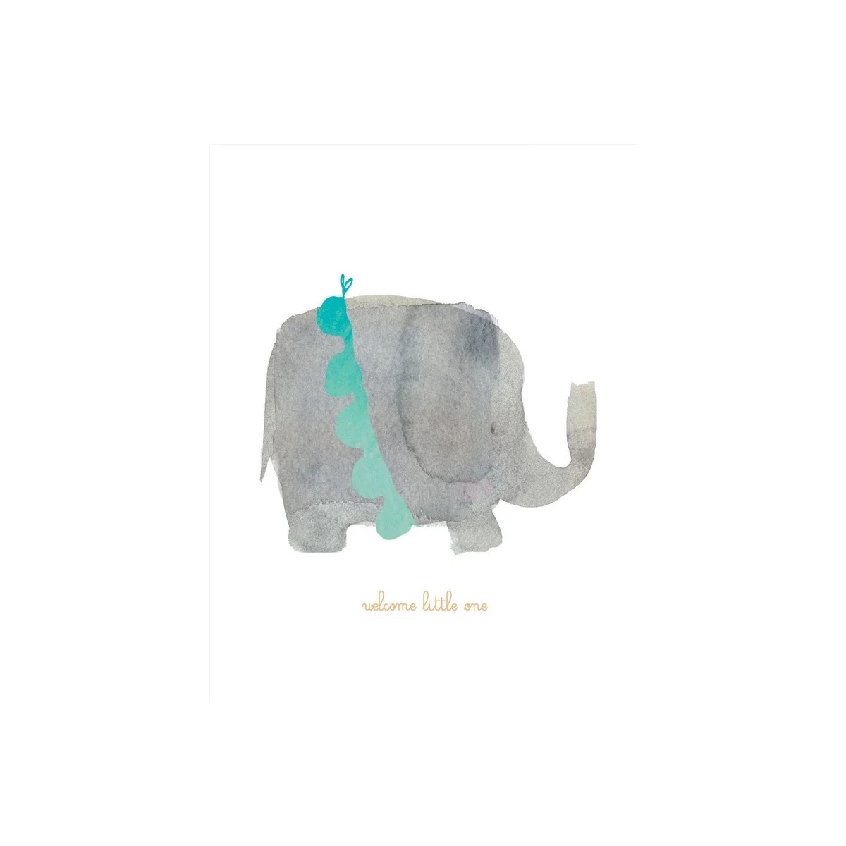 E.Frances Paper Welcome Little One Elephant Card