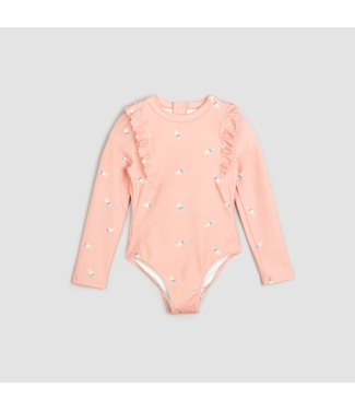 Miles the Label Miles the Label Popsicle Print on Dusty Pink L/S One Piece Swimsuit