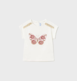 Mayoral Mayoral S/S Embroidered Butterfly Infant T-Shirt