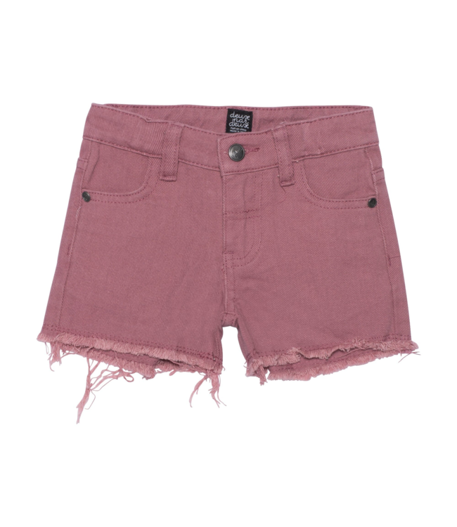 Deux par Deux Deux par Deux Denim Short with Fringe