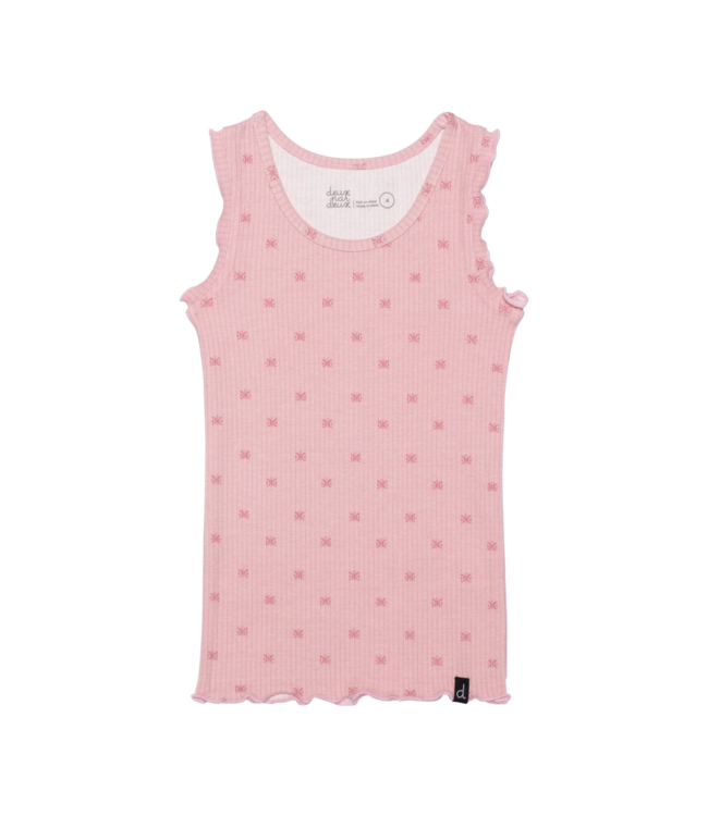 Deux par Deux Deux par Deux Printed Tank Light Pink Butterflies