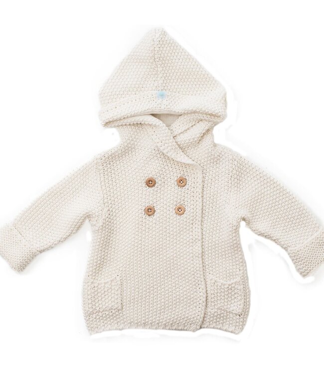 Beba Bean Crochet Knit Hoodie
