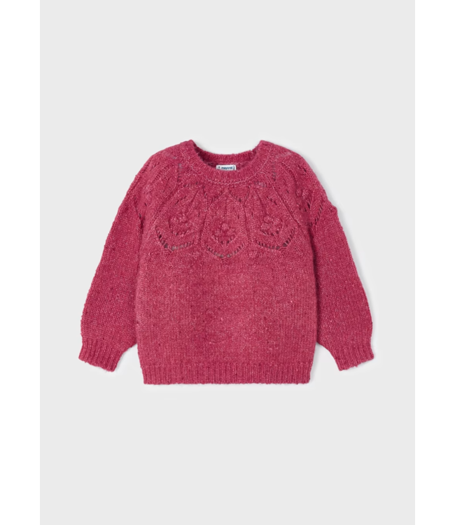 Mayoral Mayoral Cherry Red Knit Sweater