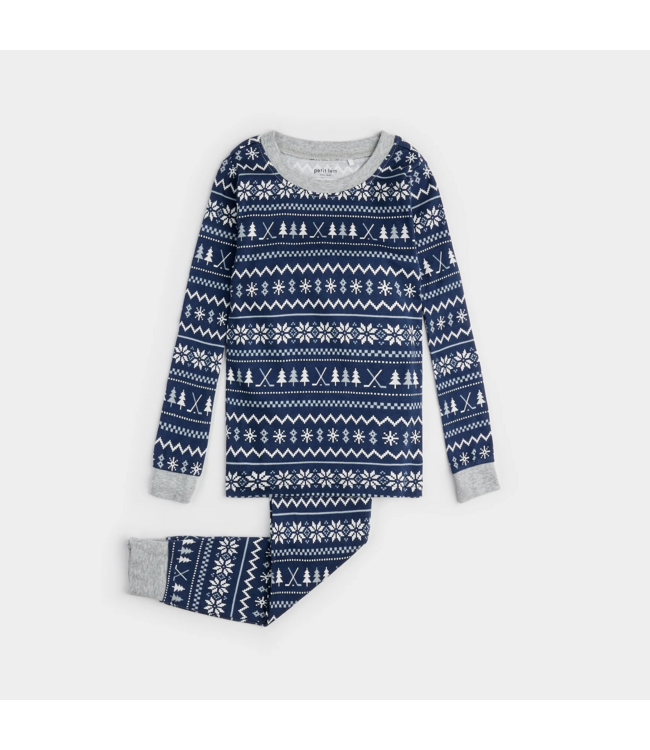Petit Lem PJ Set Fairisle Hockey