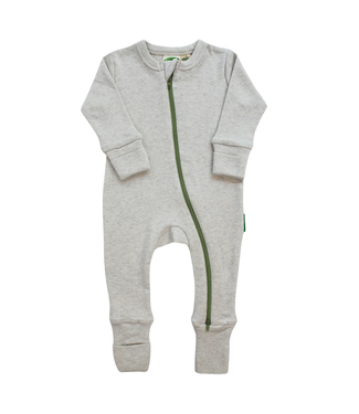 Parade Organics Baby Co. Organic Snuggle Soft Melange Zipper Romper