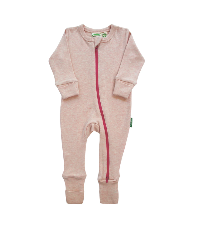 Parade Organics Baby Co. Organic Snuggle Soft Melange Zipper Romper