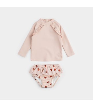 Petit Lem Petit Lem Rashguard Set with Swim Diaper Ladybugs