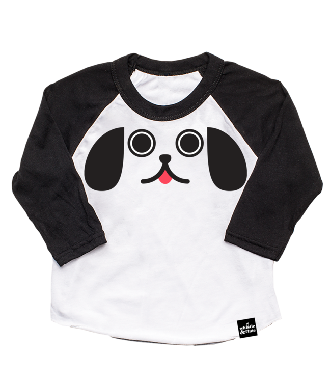 Whistle & Flute Kawaii Puppy Dog Eyes Baseball T-Shirt