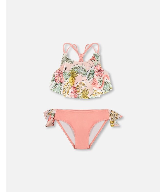 Deux par Deux Flamingo Two Piece Swimsuit