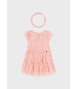 Mayoral Mayoral Baby Plumeti Dress with Tulle Headband