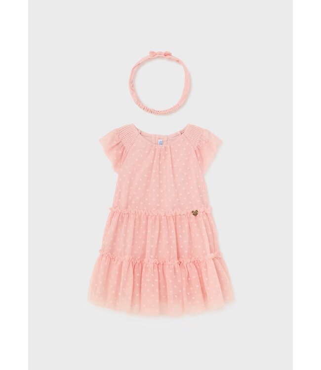 Mayoral Mayoral Baby Plumeti Dress with Tulle Headband