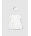Mayoral Mayoral Newborn Romper w/ Tulle Skirt and Crown