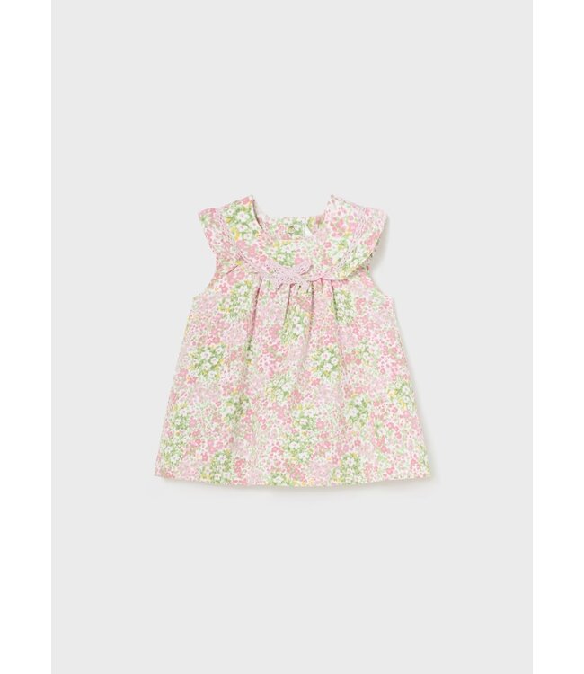 Mayoral Mayoral Newborn Cotton Print Dress