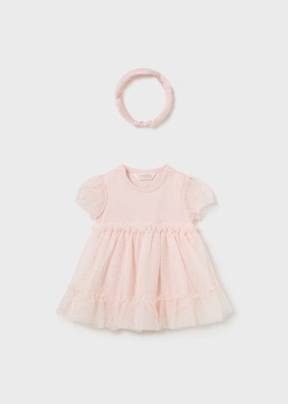 Mayoral Mayoral Newborn Romper w/ Tulle Skirt and Crown