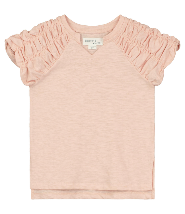 Poppet & Fox Poppet & Fox Ruched Sleeve Tee