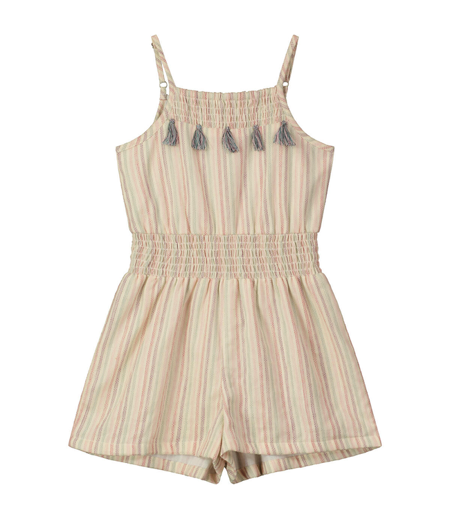 Poppet & Fox Poppet & Fox Tassel Romper Striped