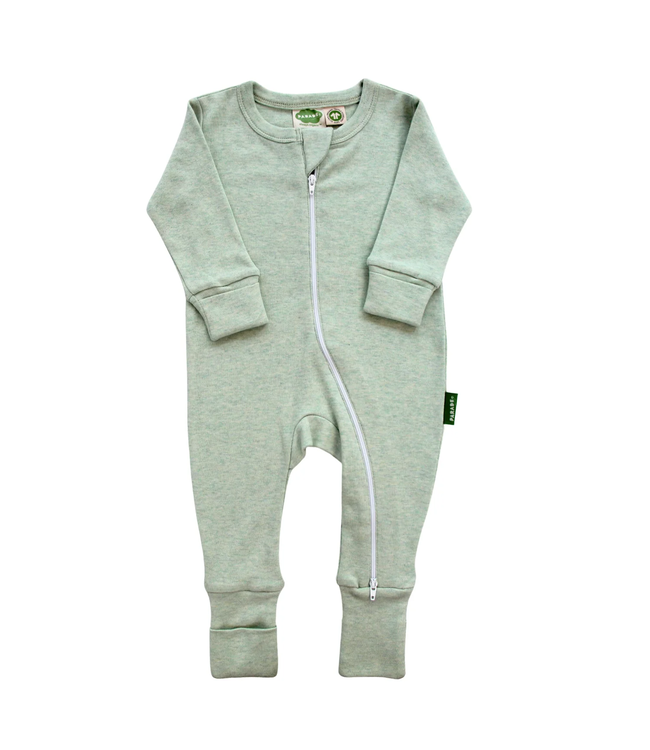 Parade Organics Baby Co. Parade Snuggle Soft Melange Zipper Romper