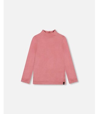 Deux par Deux Deux par Deux Soft Brushed Rib Mock Neck Top