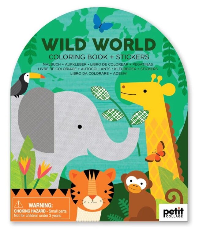 Petit Collage Colouring Book with Stickers