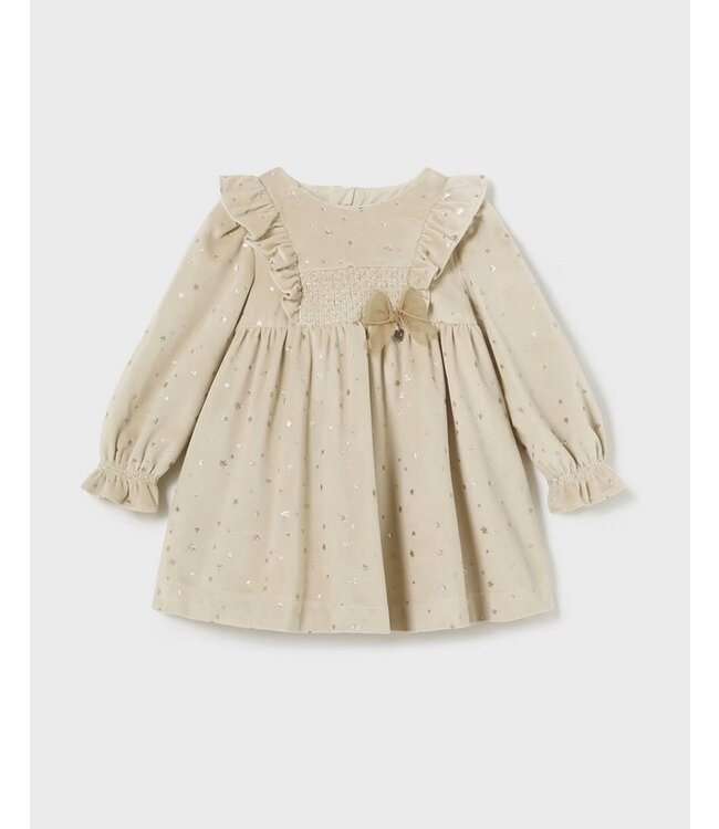 Mayoral Mayoral Velvet Gold Star Dress