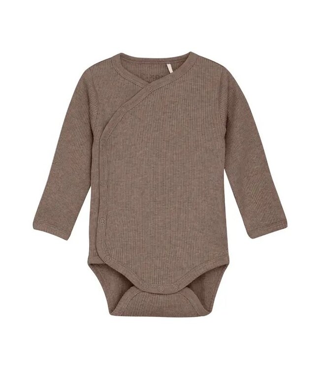 Fixoni Fixoni Ribbed Wrap L/S Onesie