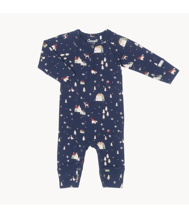 Coccoli Cotton/Modal Unionsuit Bears Print