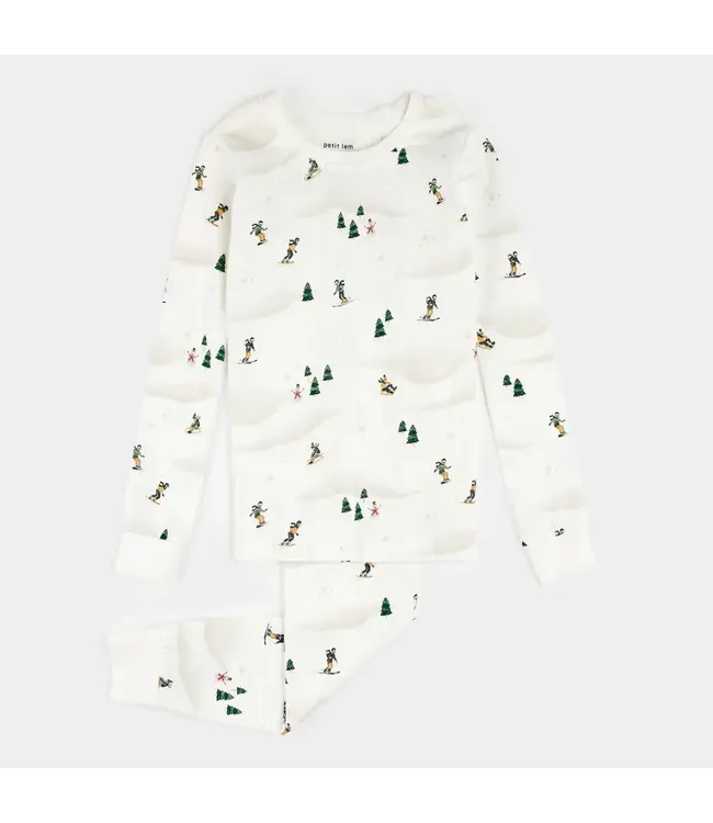 Petit Lem PJ Set Winter Fun Print
