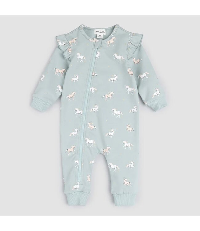 Miles the Label Miles the Label Coverall Unicorn Print