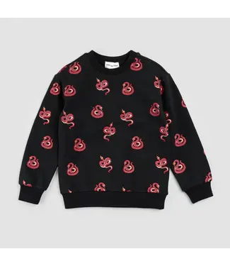 Miles the Label Miles Sweatshirt Snake Print on Black