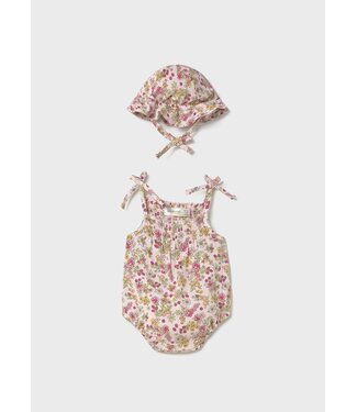 Mayoral Mayoral Tank Bloomer Onesie with Sun Hat