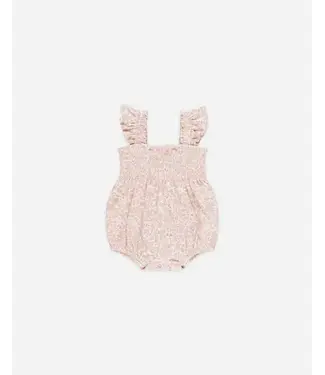 Quincy Mae Quincy Mae Smocked Ruffle Sleeve Romper