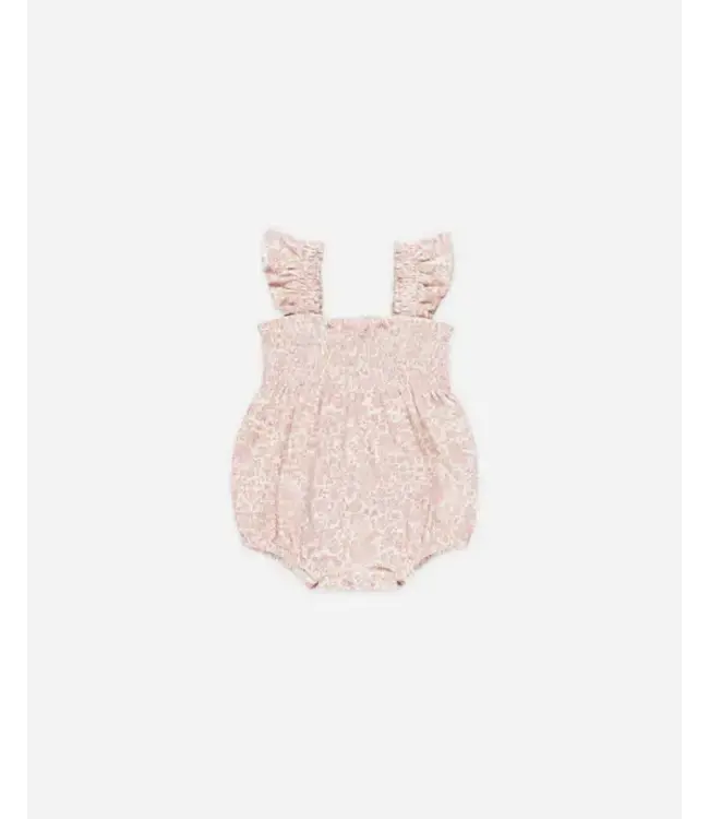 Quincy Mae Quincy Mae Smocked Ruffle Sleeve Romper