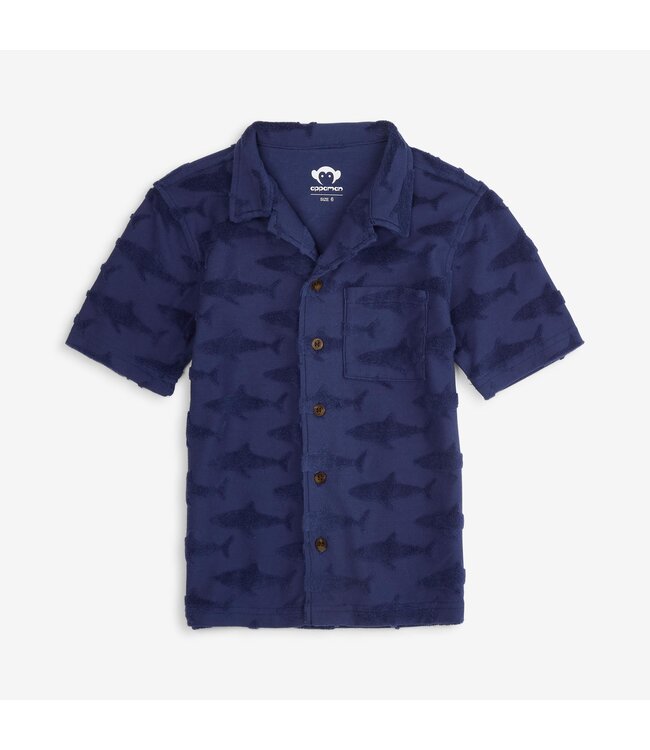 Appaman Appaman Resort Shirt Navy Shark