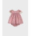 Mayoral Mayoral Flutter Sleeve Butterfly Dress and Bloomer Set