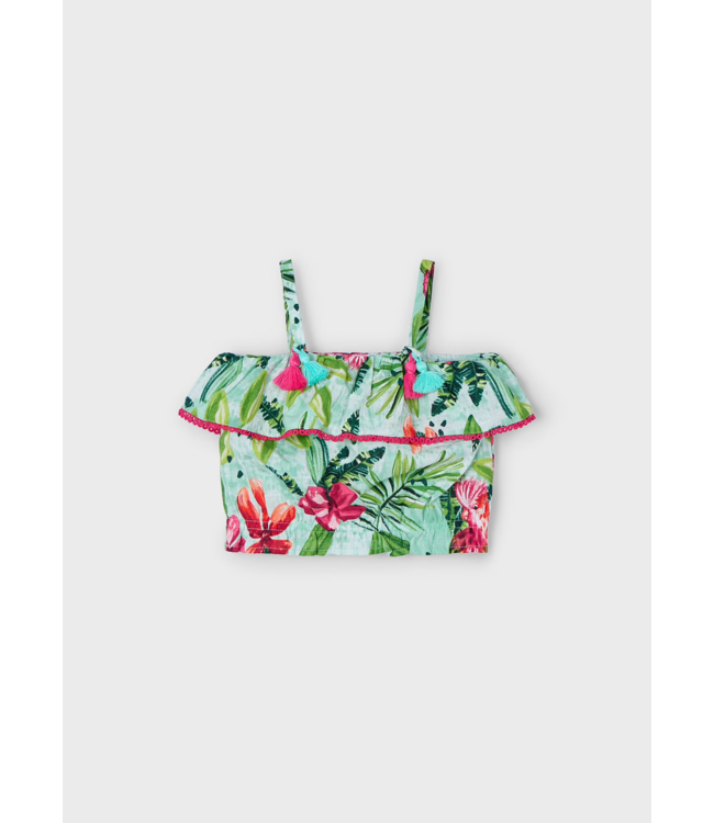 Mayoral Mayoral Strappy Top Tropics Print